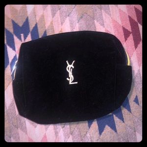 YSL velour pouch